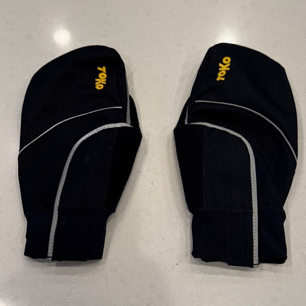 Black Men's Gloves split mitt cycling gloves size L-xl